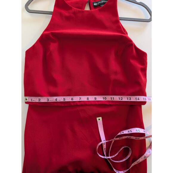 Jill Stuart Dress BHLDN Iva Crepe Gown Maxi Formal Evening Elegant Red Size 12 - Picture 12 of 12